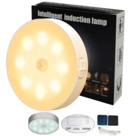   Ansal LED-Nachtlicht mit Bewegungsmelder – USB, Warm-/Kaltlicht, Magnetbefestigung