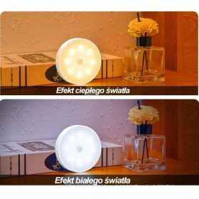   Ansal LED-Nachtlicht mit Bewegungsmelder – USB, Warm-/Kaltlicht, Magnetbefestigung