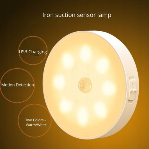 Ansal LED-Nachtlicht mit Bewegungsmelder – USB, Warm-/Kaltlicht, Magnetbefestigung