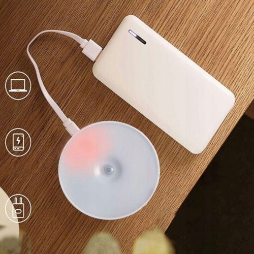 2 Stück 16 LED Nachtlicht mit Bewegungsmelder – USB, gelbes Licht, für Treppenbeleuchtung