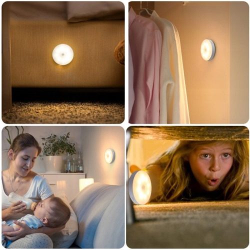 1 Stück Kabellose LED-Schrankleuchte – Bewegungsmelder, Magnetbefestigung, Selbstklebend, USB
