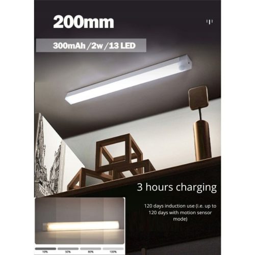 Ansal LED-Bewegungsmelderlampe – USB, Magnetisch, Nachtlicht (2 Stück)