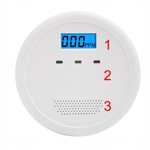 JKD 512COM Kohlenmonoxid- und Rauchmelder mit LCD-Display, 85 dB akustischer Alarm – 1 Stück