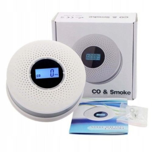 JKD 512COM Kohlenmonoxid- und Rauchmelder mit LCD-Display, 85 dB akustischer Alarm – 1 Stück