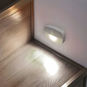   Ansal LED-Nachtlicht mit Bewegungsmelder – Kabelloses, batteriebetriebenes Treppenlicht – 2 Stück