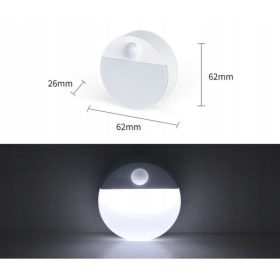   1 Stück Batteriebetriebenes, kabelloses, selbstklebendes LED-Nachtlicht mit Bewegungssensor