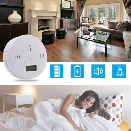 Kohlenmonoxidmelder mit LCD-Display, CO-Melder - 2 Stück