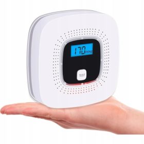  Kohlenmonoxid- und Rauchmelder mit LCD-Display und Ton- und Lichtalarm - 2 Stück
