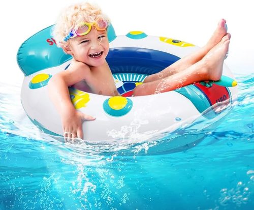 UFO aufblasbar mit Wasserpistole für Kinder von 2–10 Jahren, 60 cm