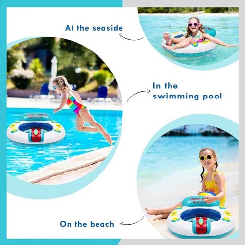 UFO aufblasbar mit Wasserpistole für Kinder von 2–10 Jahren, 60 cm