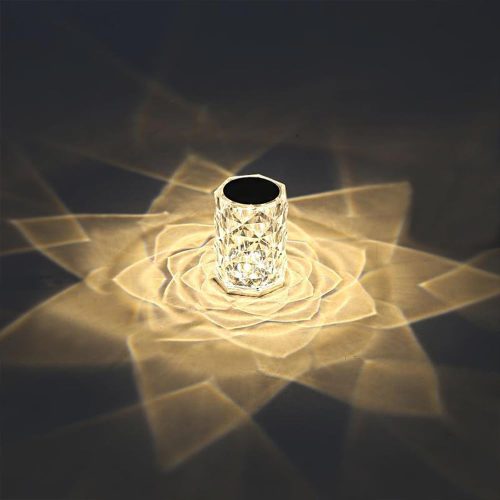 Tragbare Tischlampe aus Kristall von Leroxo