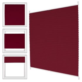 ECD Germany Klemmfix Plissee 120x150cm - Burgund