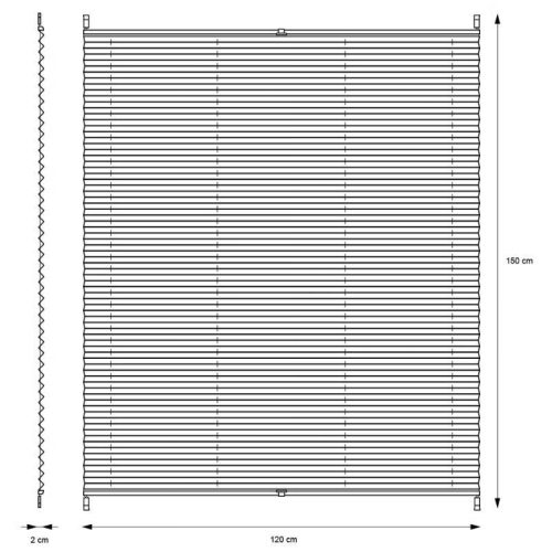 ECD Germany Klemmfix Plissee 120x150cm - Burgund