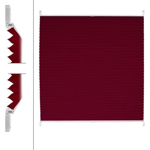 ECD Germany Klemmfix Plissee 120x150cm - Burgund