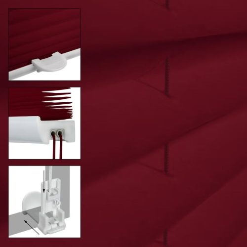 ECD Germany Klemmfix Plissee 120x150cm - Burgund