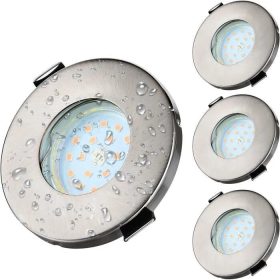   Kambo wasserdichte LED-Deckeneinbauleuchte mit 4 x 6 W GU10-Glühbirnen