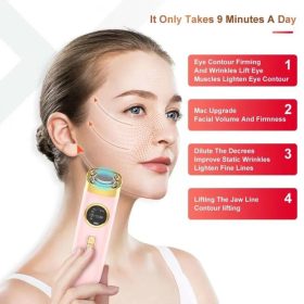 Renxr Hautstraffendes Gesichtsmassagegerät (Rosa)