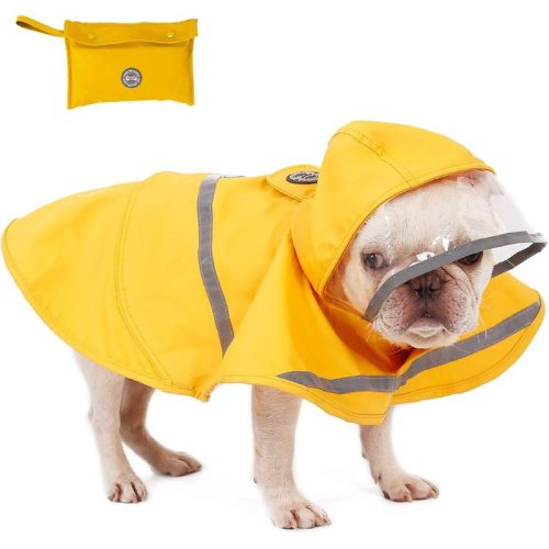 Doglemi Wasserdichter Hundemantel, Größe S, für kleine Hunde, Gelb