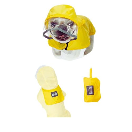 Doglemi Wasserdichter Hundemantel, Größe S, für kleine Hunde, Gelb