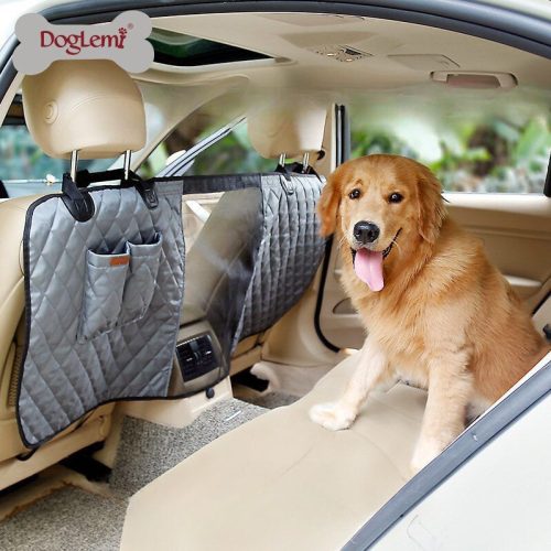 Doglemi Auto-Sicherheitsnetz für Hunde und Katzen, 124×46 cm - Grau