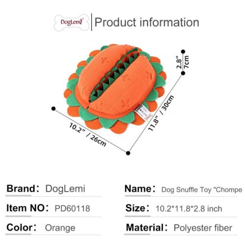 Doglemi Chomper Design Interaktives Haustierspielzeug für Hunde - Orange
