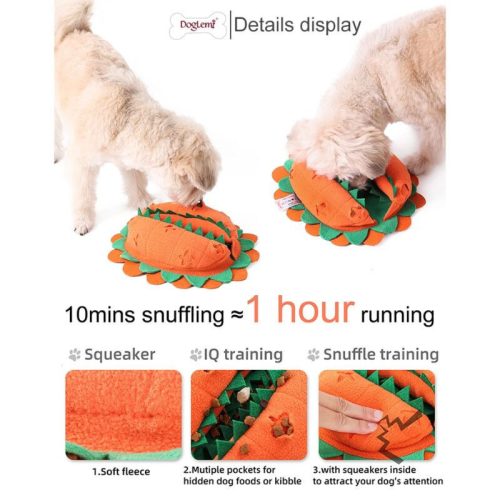 Doglemi Chomper Design Interaktives Haustierspielzeug für Hunde - Orange