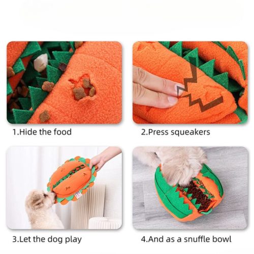 Doglemi Chomper Design Interaktives Haustierspielzeug für Hunde - Orange