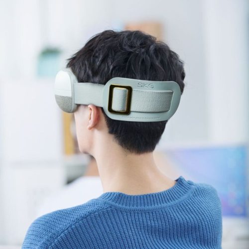 SKG E3-EN Smartes Augenmassagegerät mit Bluetooth-Musik und Heizfunktion - Weiß