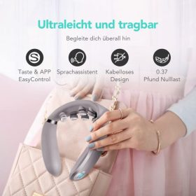   SKG G7 PRO Kabelloses Nackenmassagegerät mit Wärmetherapie - Grau