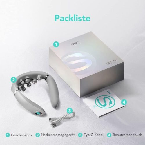 SKG G7 PRO Kabelloses Nackenmassagegerät mit Wärmetherapie - Grau