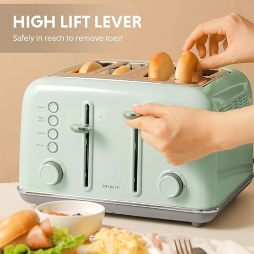 Buydeem DT640E 4-Scheiben-Toaster (Grün)