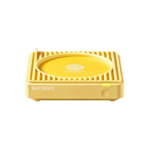 Buydeem Mellow Yellow Tassenwärmer mit 2 Temperaturen – Silikon, automatische Abschaltung – Gelb