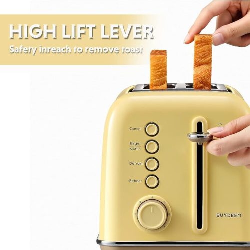 Buydeem DT620E 2-Scheiben-Toaster (Zitronengelb)