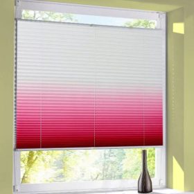 Blux Designer-Verdunkelungsrollo 110 x 130 cm, Rosa-Weiß