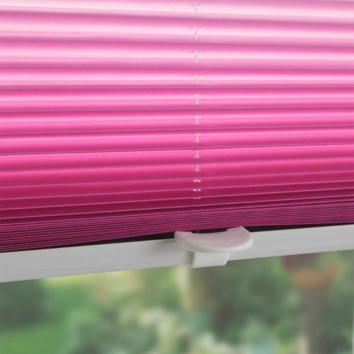 Blux Designer-Verdunkelungsrollo 110 x 130 cm, Rosa-Weiß