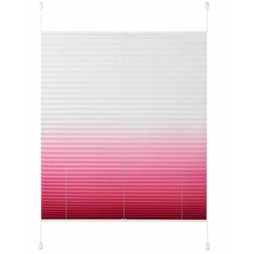 Blux Designer-Verdunkelungsrollo 110 x 130 cm, Rosa-Weiß