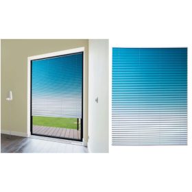   Blux Designer Verdunkelungsrollo 110x135 cm, Blau - Weiß Farbverlauf