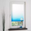 Blux Designer-Verdunkelungsrollo 120 x 130 cm, Blau-Weiß