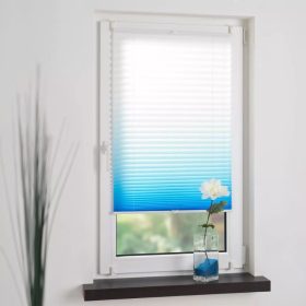 Blux Designer-Verdunkelungsrollo 120 x 130 cm, Blau-Weiß
