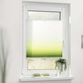 Blux Designer-Verdunkelungsrollo 110 x 130 cm, Grün - Weiß