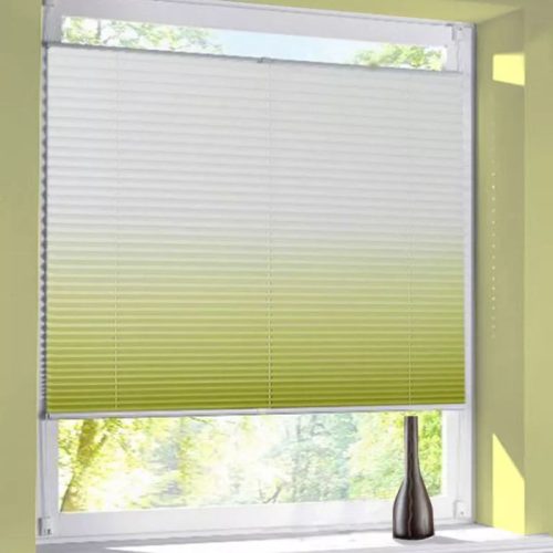 Blux Designer-Verdunkelungsrollo 120 x 130 cm, Grün - Weiß