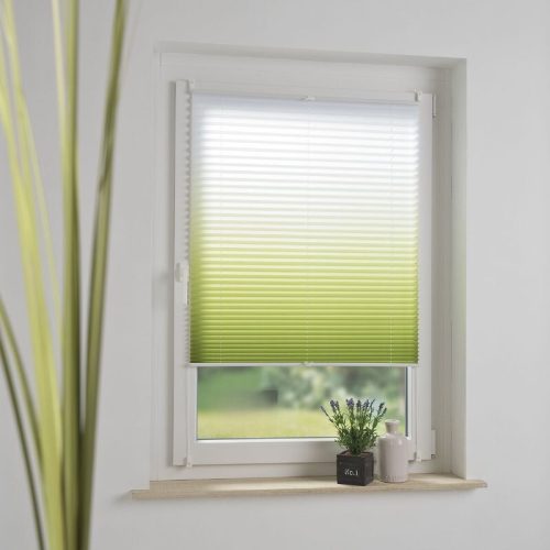 Blux Designer-Verdunkelungsrollo 120 x 130 cm, Grün - Weiß