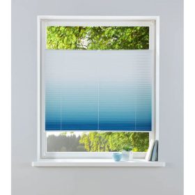 My Home „Ombré“ Plissee 110 x 130 cm, Blau - Weiß