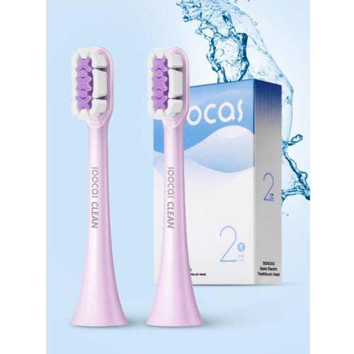 Soocas X3 Pro / X3U / V1 Schallzahnbürsten-Ersatzkopf – 2 Stück, Lila