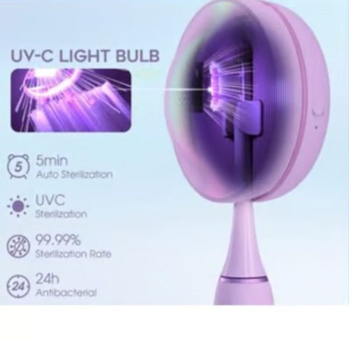 Soocas X3 Pro Elektrische Zahnbürste – Für empfindliche Zähne, UV-Etui + 1 Ersatzkopf – Lila