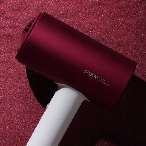 Soocas H5 Anionischer Haartrockner – 1800 W, schnelles Trocknen der Haare – Rot
