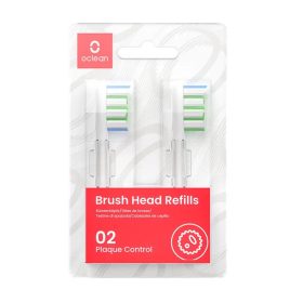  Oclean X Pro P2S6 Weiß-Grau Schallzahnbürsten-Ersatzkopf-Set – 2 Stück