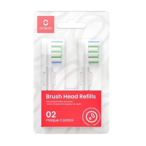Oclean X Pro P2S6 Weiß-Grau Schallzahnbürsten-Ersatzkopf-Set – 2 Stück