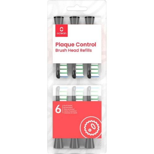 Oclean P1C5 B06 Plaque Control Zahnbürstenkopf – 6 Stück, Schwarz