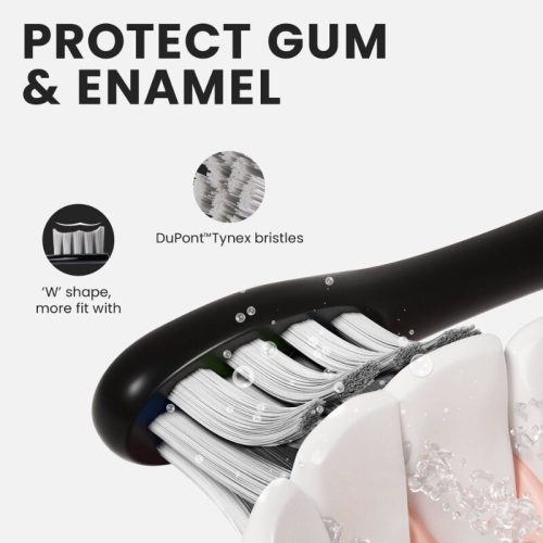 Oclean Endurance Black Elektrische Zahnbürste – Lange Akkulaufzeit, 5Modi, USB-C-Aufladung